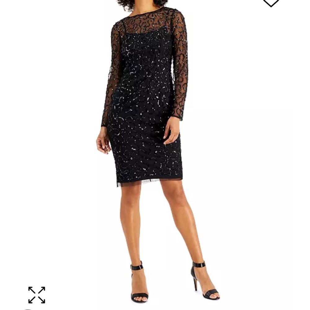 *NWT* Adrianna Papell beautiful black sequins dress